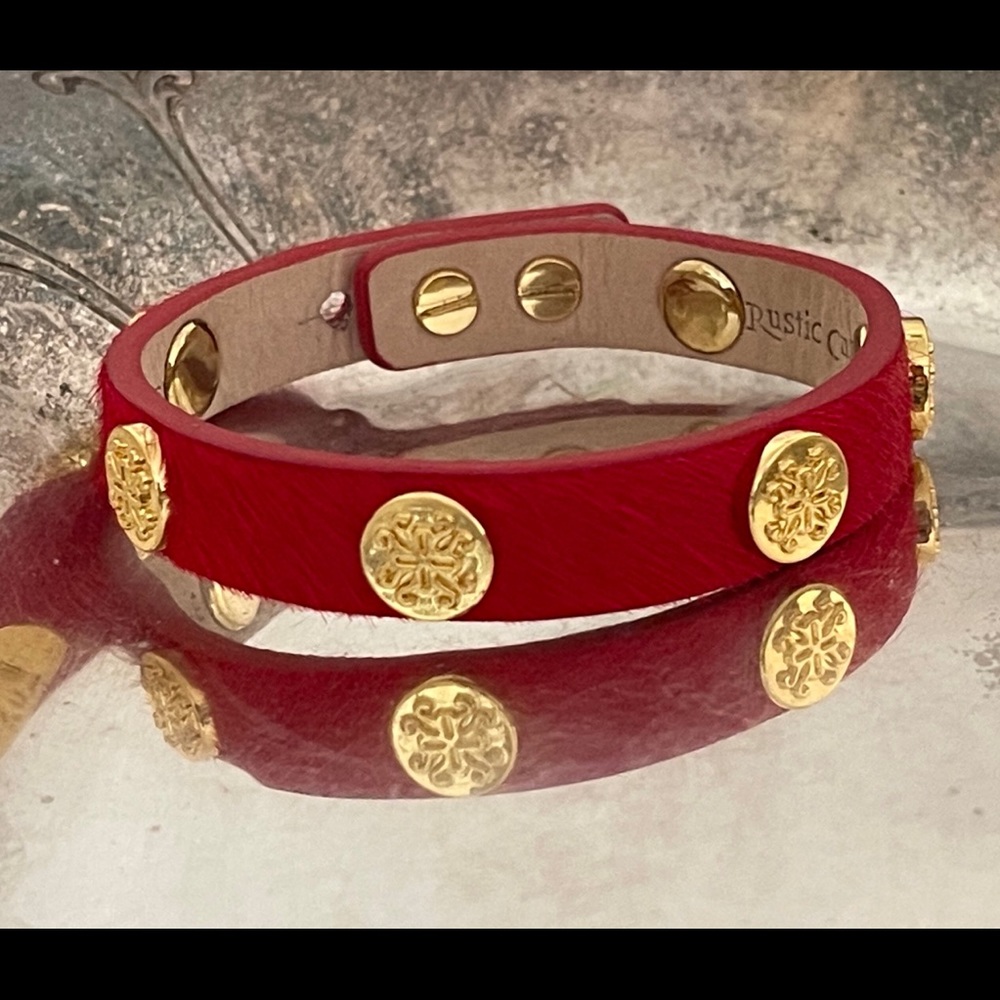 Rustic cuff red. - Picture 5 of 8